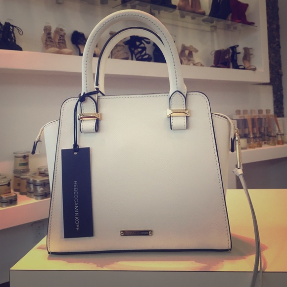 White  Rebecca Minkoff micro Avery tote
