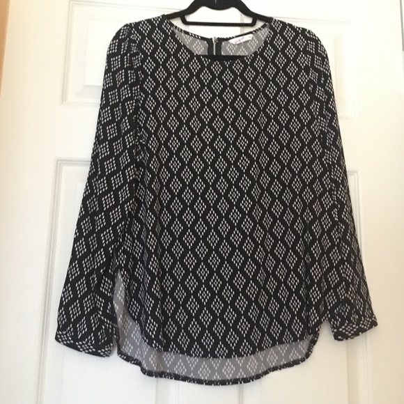 Black + White Blouse