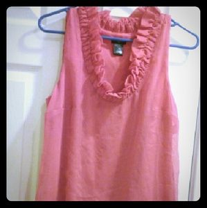 Ann Taylor pink tanktop blouse