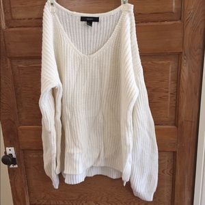 Forever 21, white knit sweater