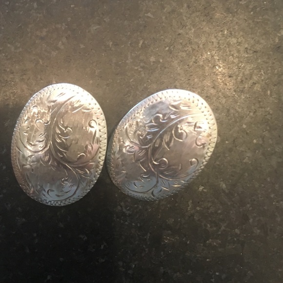 Sterling silver, clip-on earrings