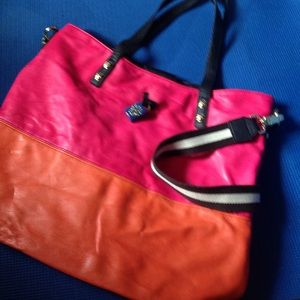 Pink and orange Jessica Simpson tote