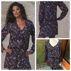 Rebecca Taylor navy floral dress