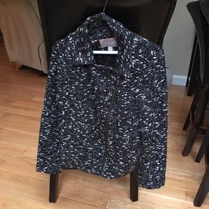 Banana republic black w/white sweater Moto jacket