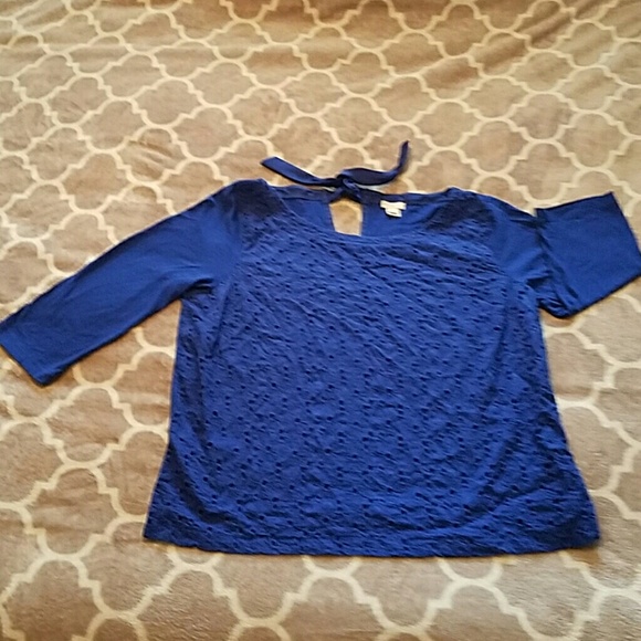 J Crew 3/4 sleeve top size L
