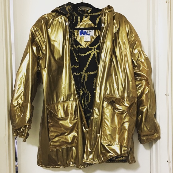 Slippery When Wet Golden Raincoat