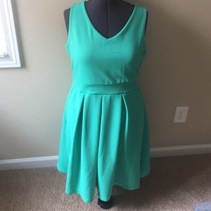 Teal A Line Dress