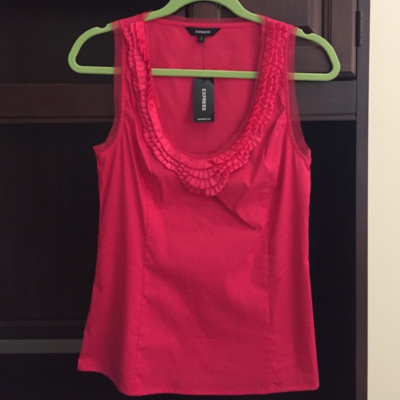 Pink ruffle Express top - Picture 1 of 1
