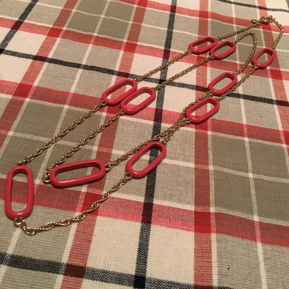 J. Crew necklace pink chain