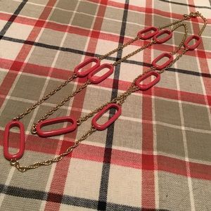 J. Crew necklace pink chain