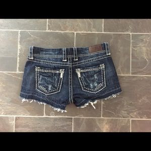 Bke Sabrina dark wash shorts