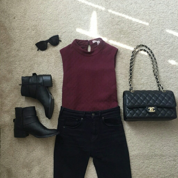 F21 Mock Neck Crop Top