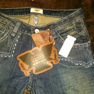 Antik low rise flare denim pants