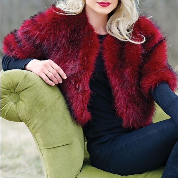 FAUX FUR CROPPED JACKET - Picture 4 of 4