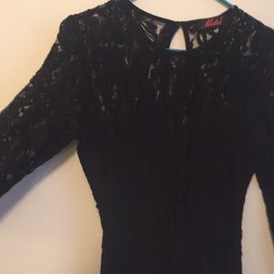 Little black lace dress for winter!
