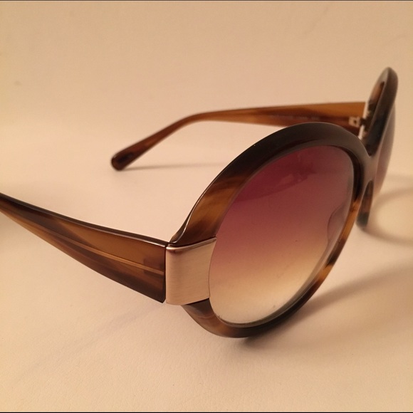 Oliver Peoples round tortoise brown sunglass main image 4
