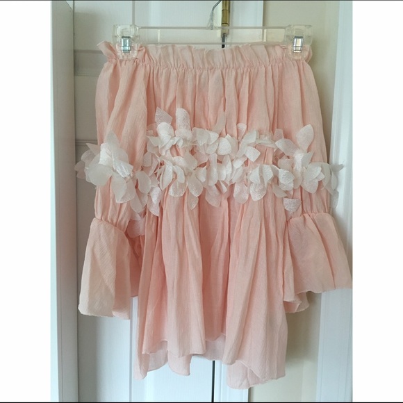 Storets - Pink Blossom Around Me Off Shoulder Top