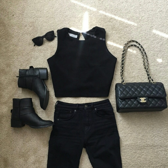 Black Crop Top