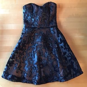 Black strapless dress