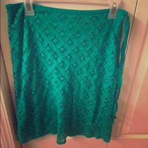 Green Lace Skirt