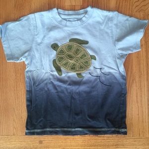BOYS SIZE 4T SEA TURTLE APPLIQUÉ SS T-SHIRT