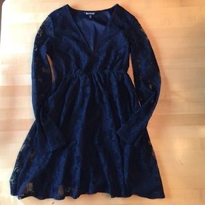 Black Express Long Sleeve Dress