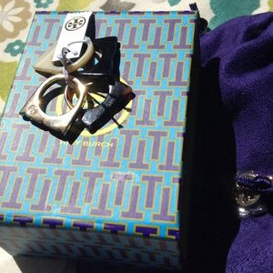 Tory Burch Rosella Stacked Ring Set size 8 NWT