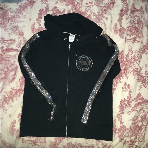 PINK Victoria's Secret Tops - VS PINK BLING FULL ZIP