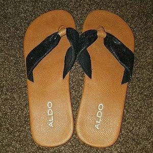 ON HOLD! Aldo shimmery flip flops