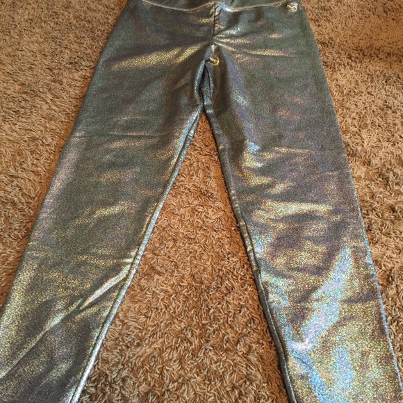 PINK Holographic leggings.