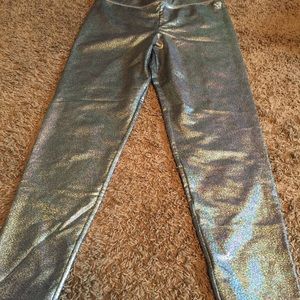 PINK Holographic leggings.