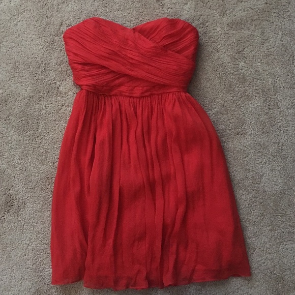 J. Crew Bridesmaids dress in poppy