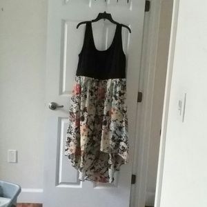 Floral high low tank dress