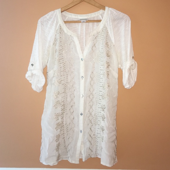 Cream Maternity Blouse