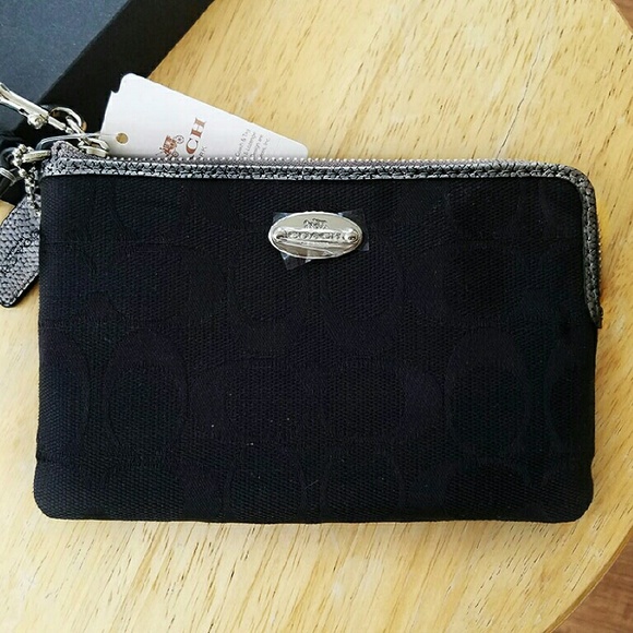 Black Coach Wristlet