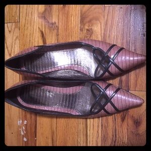 Banana Republic Pink Leather size 10 kitten heels