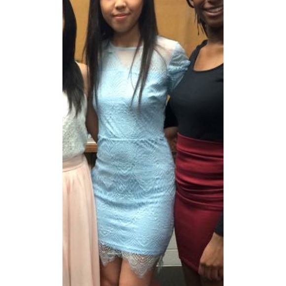 Light/Baby Blue Lace Dress in size SMALL