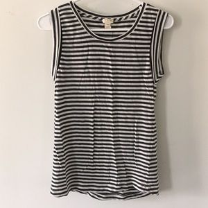 J. Crew stripped sleeveless tee