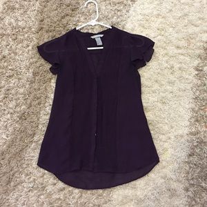 Eggplant Chiffon Blouse