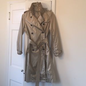 Gold Burberry Trench Raincoat