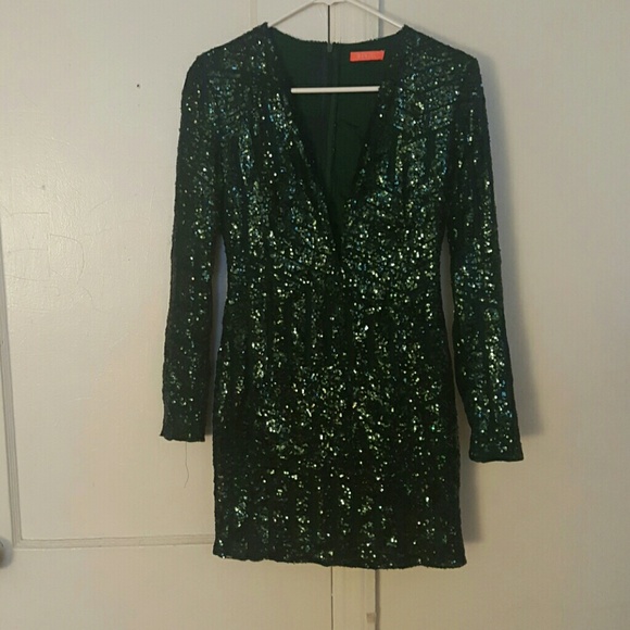 Glittery green dress