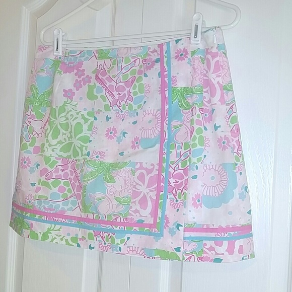 Lilly Pulitzer Wrap Skort with Giraffes, Lions