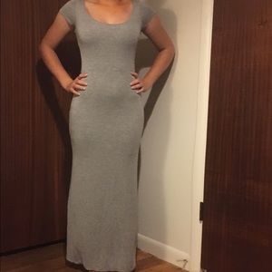 Gray maxi dress