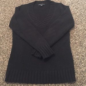 Banana Republic chunky black v-neck sweater.