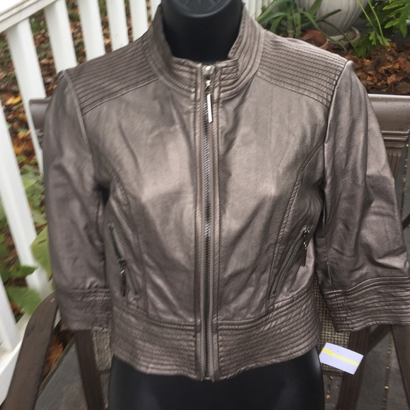 Leather jacket motorcycle style