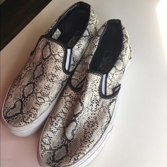 Classic Slip-On Vans in Snakeskin