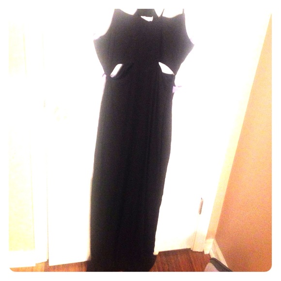 Beautiful floor length, deep slit, cocktail dress.