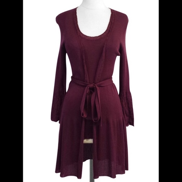 Missoni size 38/XS burgundy longline cardigan