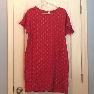 Red Shift Dress
