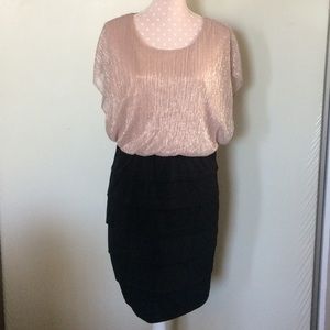 Pink and Black Dress